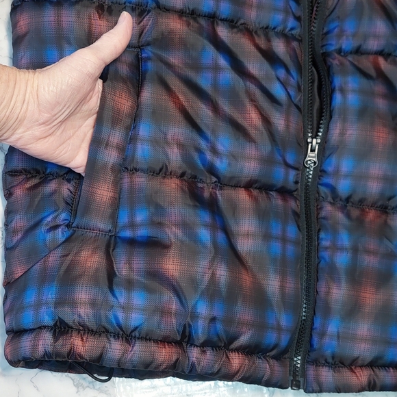 NWT Nordstrom BP Multicolor Plaid Puffer Jacket, Size XS (runs big) - Picture 6 of 9